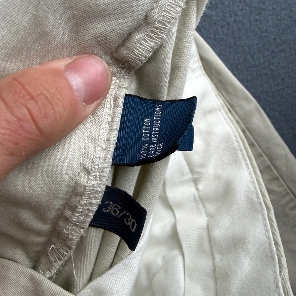 Vintage Polo Ralph Lauren Prospect Pants Men's 36x30 Beige Chino Straight Leg